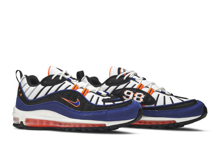 Nike Air Max 98 'New York' — White/Deep Royal Blue-Total Orange-Black (9)