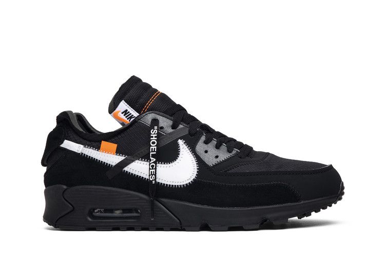 Off-White x Nike Air Max 90 'Black' — Black/Black/Cone/White (2)