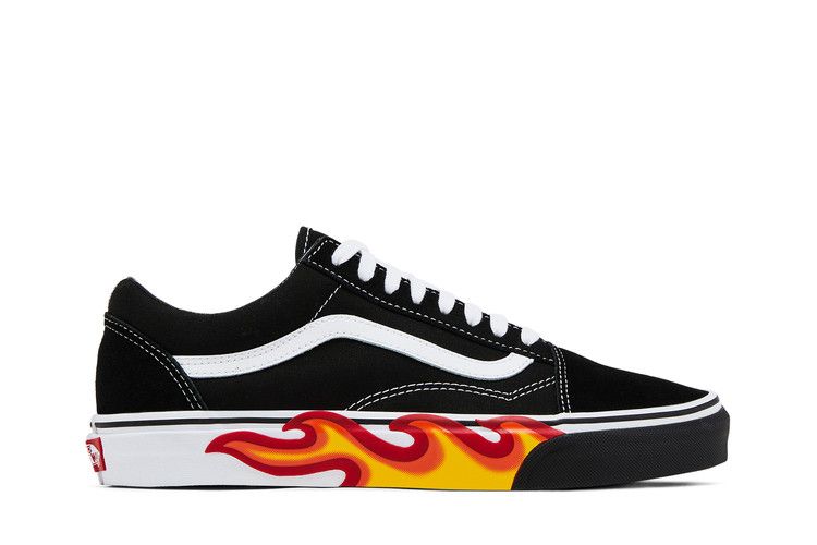 Vans Old Skool 'Flame Cut Out' — Black/True White