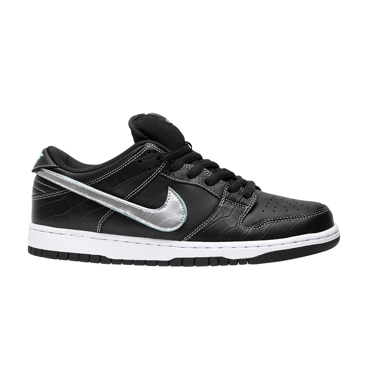 Diamond Supply Co. x Nike Dunk Low Pro SB 'Black Diamond' — Black/Chrome-Black
