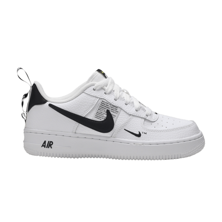 Nike Air Force 1 LV8 Utility GS 'Overbranding' — White/Black-Tour Yellow-White