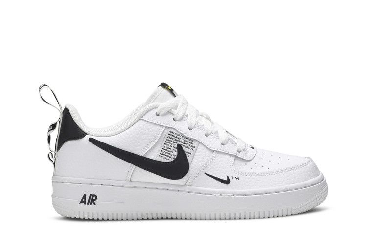 Nike Air Force 1 LV8 Utility GS 'Overbranding' — White/Black-Tour Yellow-White (2)