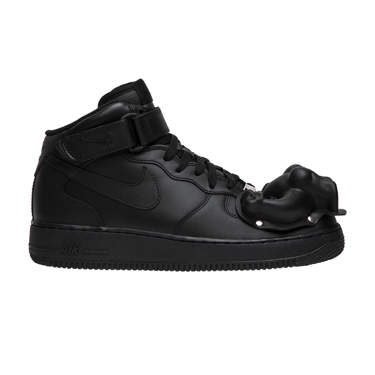 Nike Comme des Garçons x Air Force 1 '07 Mid 'Dinosaur' — Black/Black-Black
