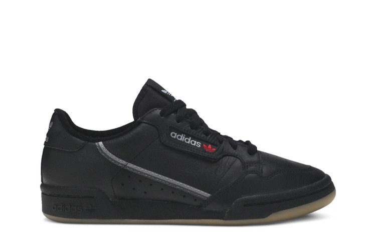 Adidas Continental 80 'Black Gum' — Core Black/Grey Three/Gum