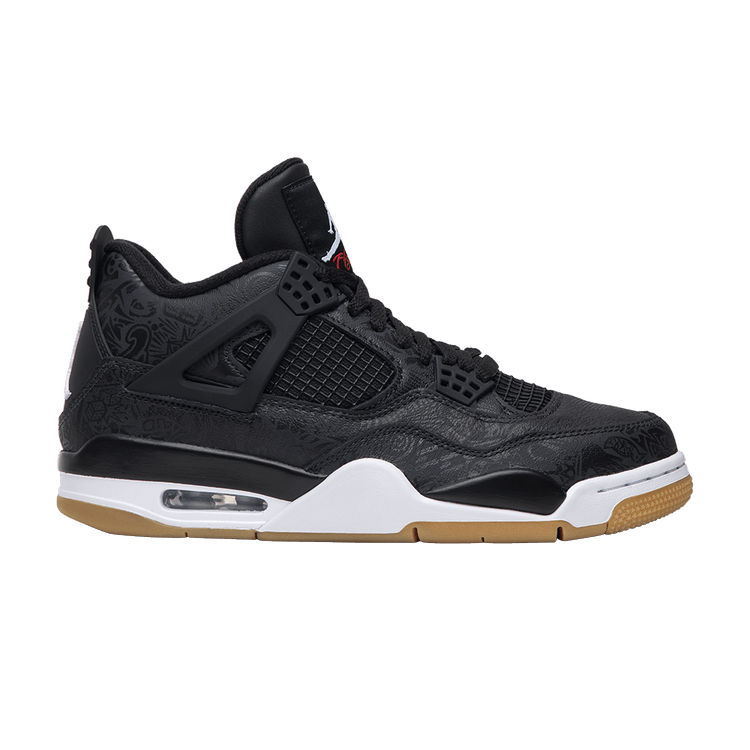 Air Jordan 4 Retro 'Laser' — Black/White/Gum Light Brown