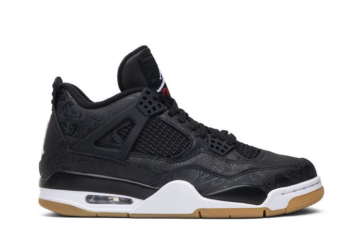 Air Jordan 4 Retro 'Laser' — Black/White/Gum Light Brown