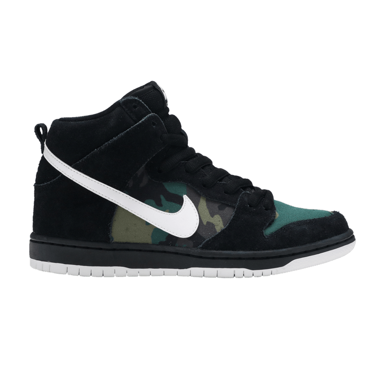 Nike Dunk High SB 'Camo' — Black/Iguana-Baroque Brown-White