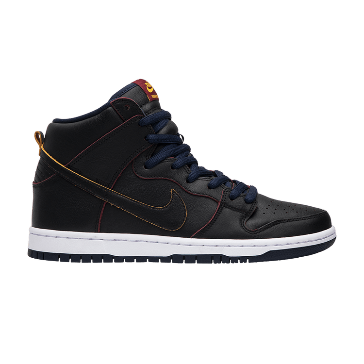 NBA x Nike Dunk High SB 'Cleveland Cavaliers' — Black/Black-College Navy-Team Red