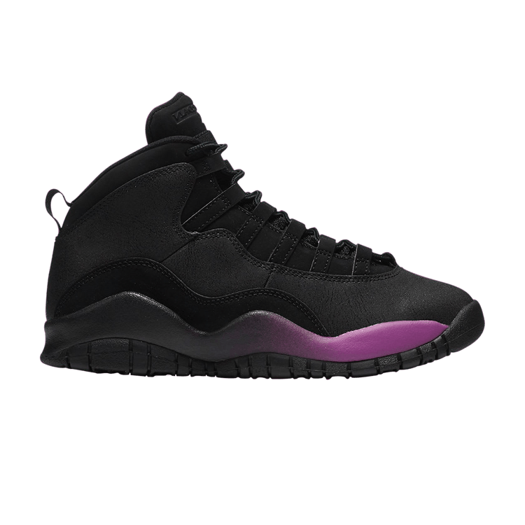 Air Jordan 10 Retro GG 'Purple Fade' — Black/Fuchsia Blast