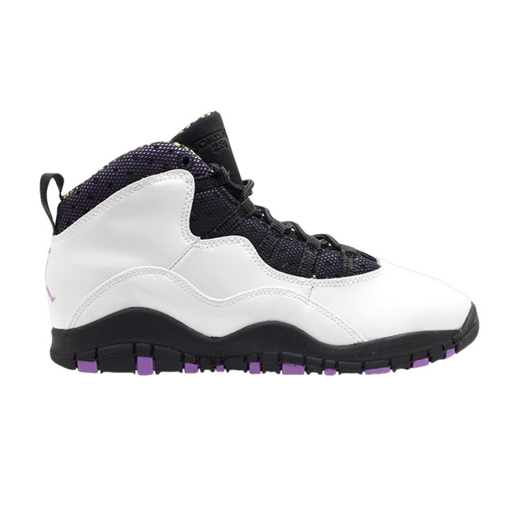 Air Jordan 10 Retro PS — White/Violet Pop-Cyber-Black
