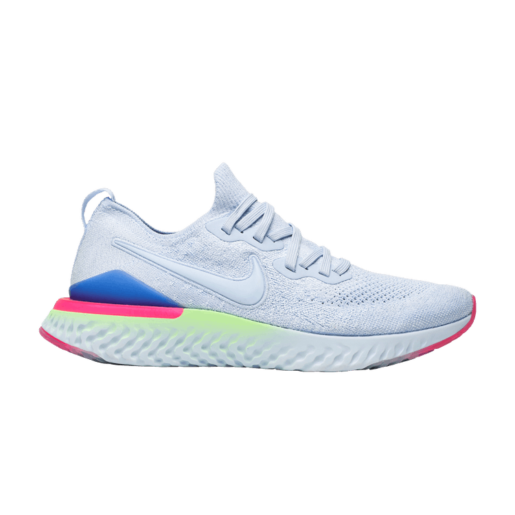 Nike Epic React Flyknit 2 '8-Bit' — Hydrogen Blue/Sapphire-Lime Blast-Hyper Pink-Blue Tint