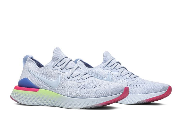 Nike Epic React Flyknit 2 '8-Bit' — Hydrogen Blue/Sapphire-Lime Blast-Hyper Pink-Blue Tint (9)