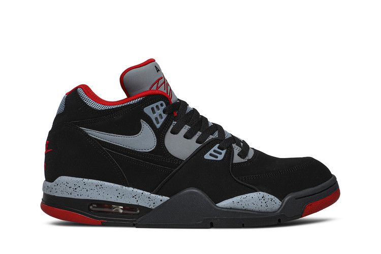Nike Air Flight 89 'Black Magnet Grey' — Black/Magnet Grey/Dark Magnet Grey/University Red (2)