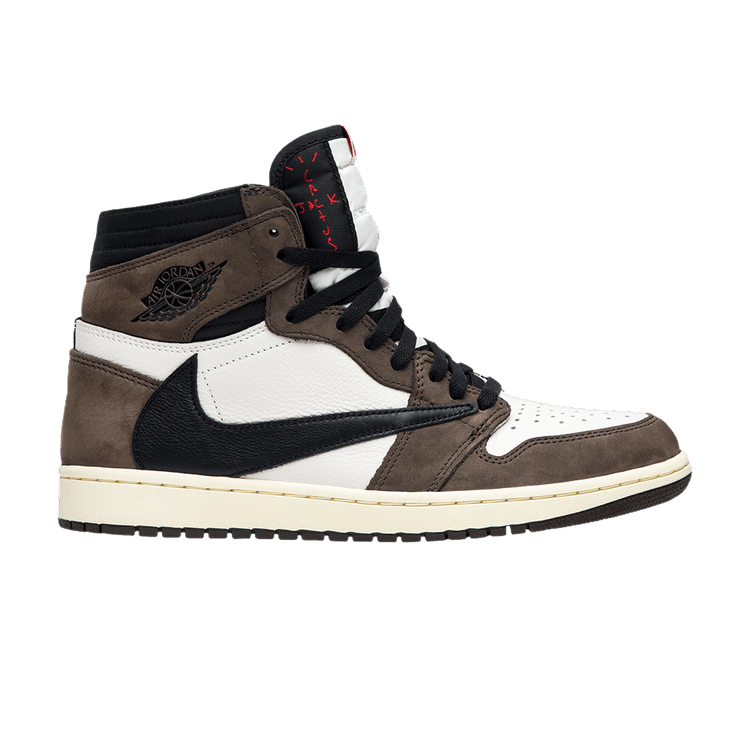 Travis Scott x Air Jordan 1 Retro High OG 'Mocha' — Sail/Dark Mocha-University Red-Black