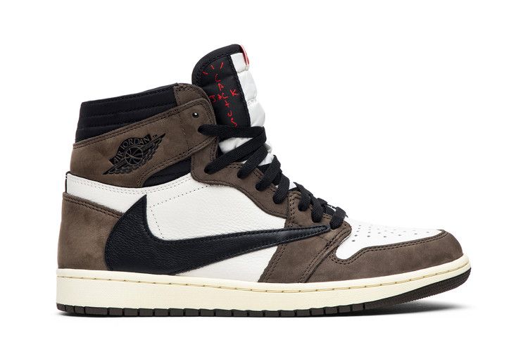 Travis Scott x Air Jordan 1 Retro High OG 'Mocha' — Sail/Dark Mocha-University Red-Black