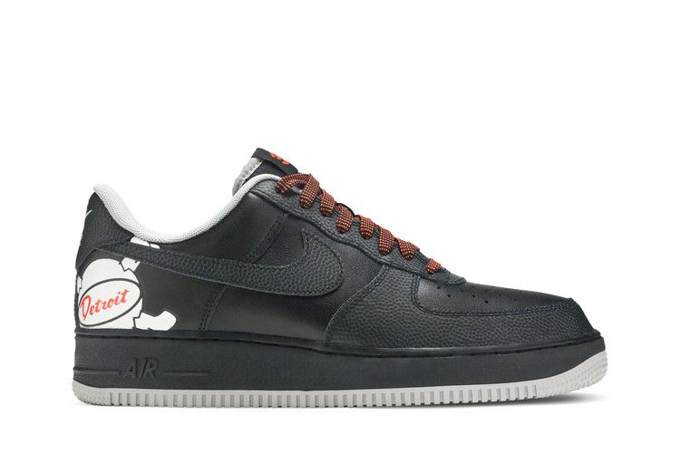 Nike Air Force 1 Low 'Detroit Away' — Black/Black/Atmosphere Grey-Turf Orange (2)