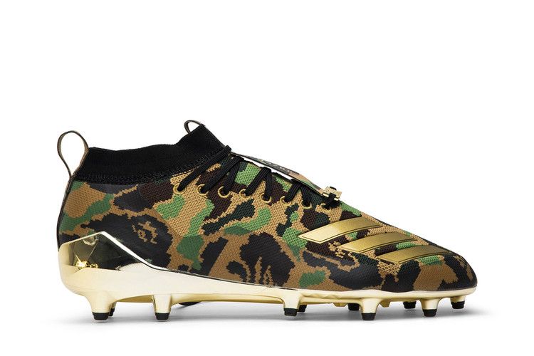 A Bathing Ape x adidas Adizero Cleat 'Green Camo' — Black/Gold Metallic/Cloud White