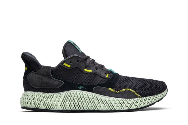 adidas ZX 4000 Futurecraft 4D 'Carbon' — Carbon/Carbon/Semi Solar Yellow