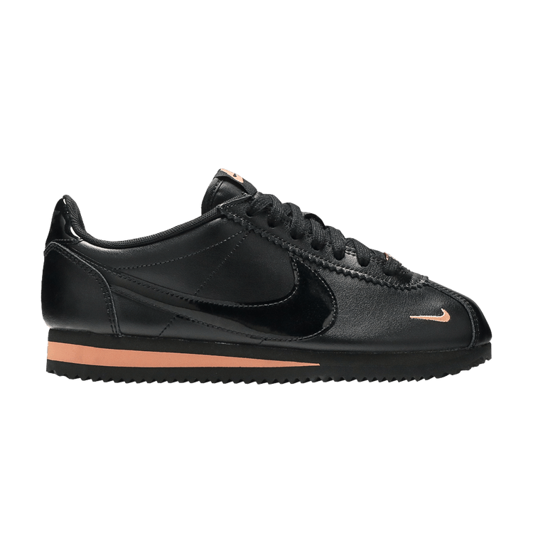 Nike Wmns Classic Cortez Premium 'Black Rose Gold' — Black/Rose Gold-Black