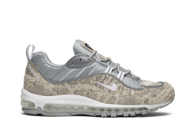 Supreme x Nike Air Max 98 'Snakeskin' — Sail/Metallic Silver/Varsity Red/White (2)