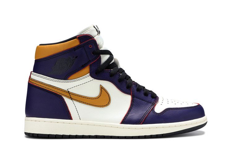 Air Jordan 1 Retro High SB 'LA To Chicago' — Court Purple/Sail-University Gold-Black