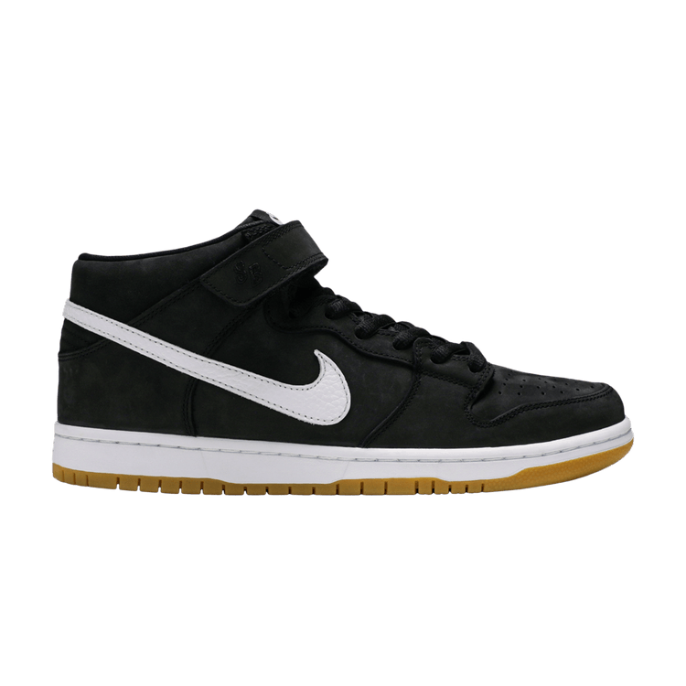 Nike Dunk Mid SB 'Orange Label' — Black/White-Light Brown Gum