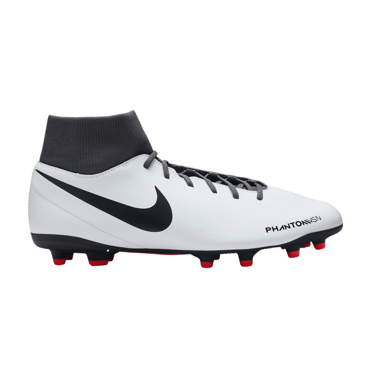 Nike Phantom Vision Club DF MG 'Pure Platinum' — Pure Platinum/Black-Light Crimson-Dark Grey