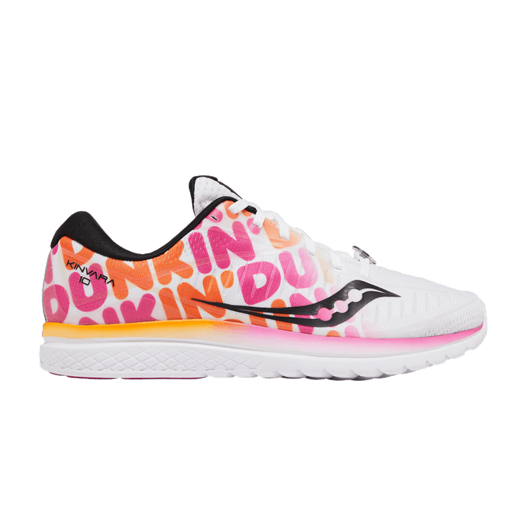 Dunkin' x Saucony Wmns Kinvara 10 'Classic Dunkin' Print' — White/Pink/Orange