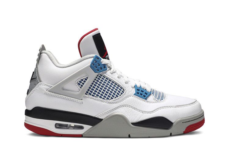Air Jordan 4 Retro SE 'What The 4' — White/Military Blue/Fire Red/Tech Grey