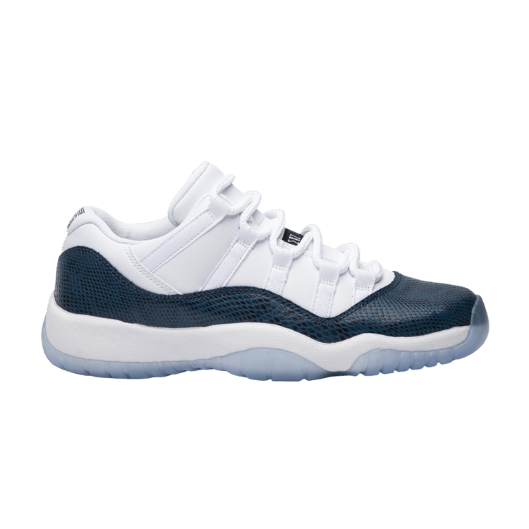 Air Jordan 11 Retro Low GS 'Navy Snakeskin' 2019 — White/Black-Navy