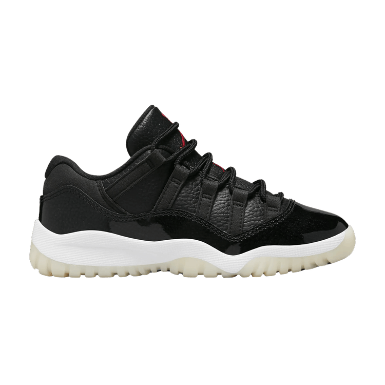 Air Jordan 11 Retro Low PS '72-10' — Black/White/Sail/Gym Red