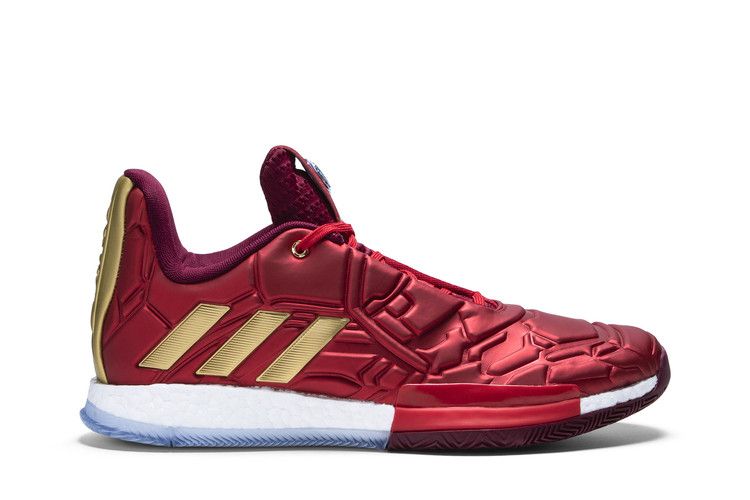 Marvel x adidas Harden Vol. 3 'Heroes Among Us: Iron Man' — Scarlet/Collegiate Burgundy/Gold Metallic