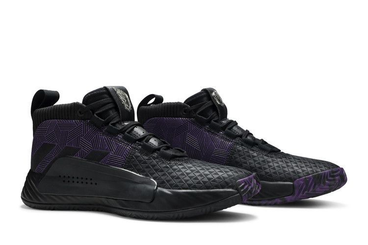 Marvel x adidas Dame 5 'Heroes Among Us: Black Panther' — Core Black/Action Purple/Silver Metallic
