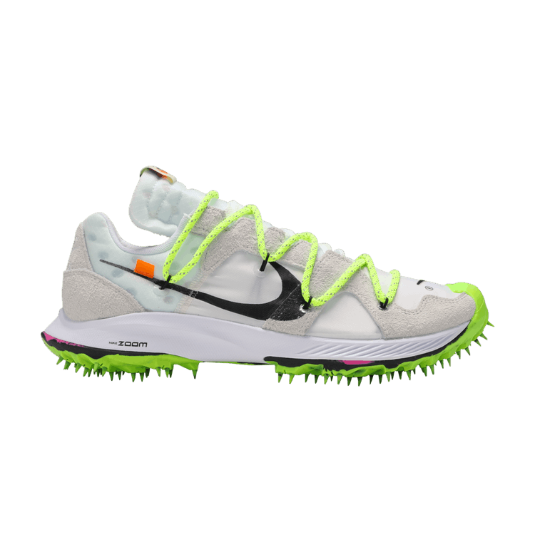 Off-White x Nike Wmns Air Zoom Terra Kiger 5 'Athlete in Progress - White' — White/Metallic Silver-Sail-Safety Orange