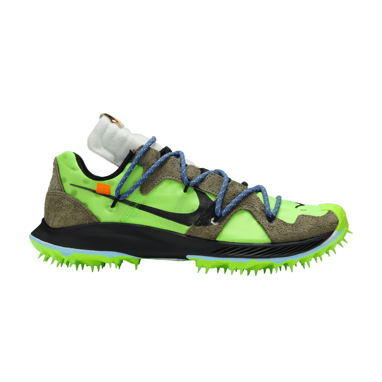 Off-White x Nike Wmns Air Zoom Terra Kiger 5 'Athlete in Progress - Electric Green' — Electric Green/Metallic Silver-Sail