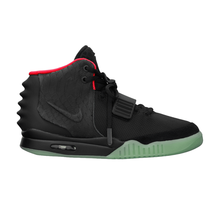 Nike Air Yeezy 2 NRG 'Solar Red' Sample — Black/Black-Solar Red