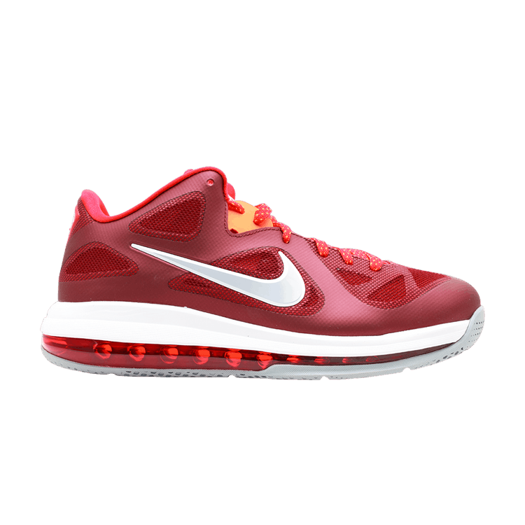 Nike LeBron 9 Low — Tm Rd/Wlf Gry-Chllng Rd-Ttl Or