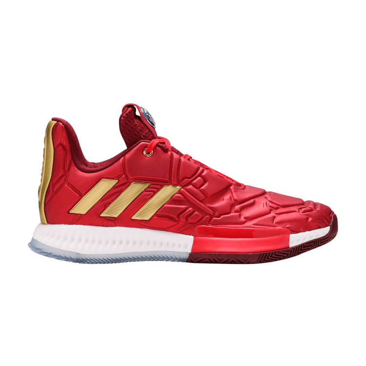 Marvel x adidas Harden Vol. 3 J 'Heroes Among Us: Iron Man' — Scarlet/Collegiate Burgundy/Gold Metallic