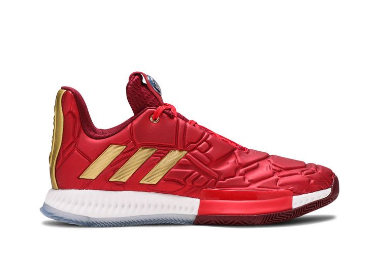 Marvel x adidas Harden Vol. 3 J 'Heroes Among Us: Iron Man' — Scarlet/Collegiate Burgundy/Gold Metallic