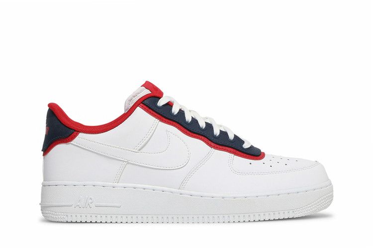 Nike Air Force 1 '07 LV8 'Double Layer - Obsidian Red' — White/Obsidian-University Red-White (2)