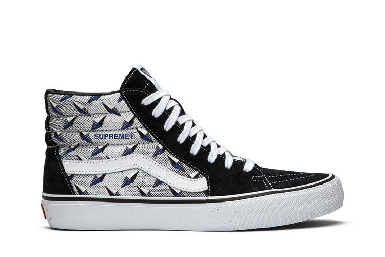 Supreme x Vans Sk8-Hi Pro 'Diamond Plate Black Grey' — Black