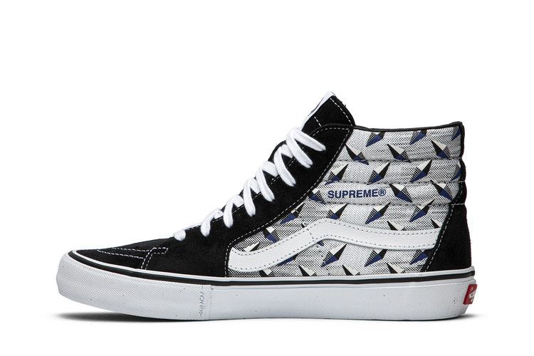 Supreme x Vans Sk8-Hi Pro 'Diamond Plate Black Grey' — Black