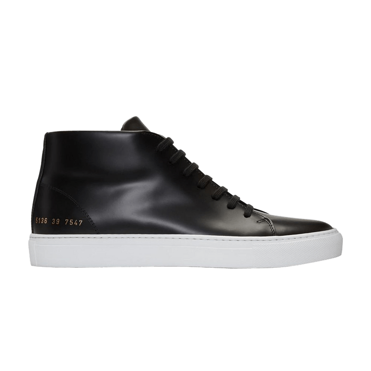 Common Projects New Court Mid 'Black' — Black
