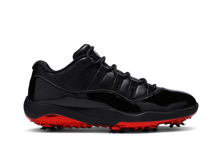 Air Jordan 11 Low Golf 'Safari Bred' — Black/University Red-Black