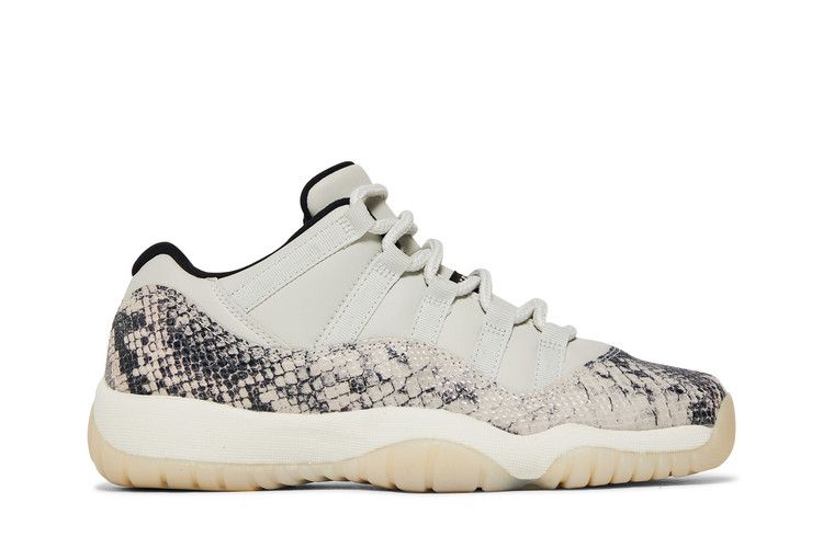 Air Jordan 11 Retro Low GS 'Light Bone Snakeskin' — Light Bone/Light Bone-Black-Smoke Grey