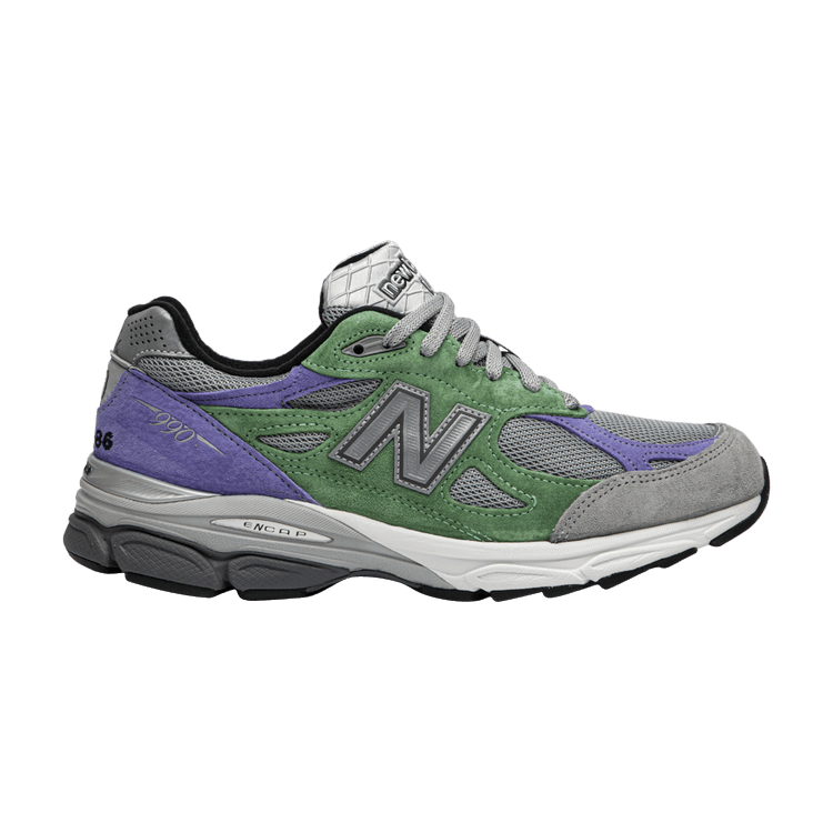 Stray Rats x New Balance 990v3 Made in USA 'Alternate' — Green/Grey/Purple