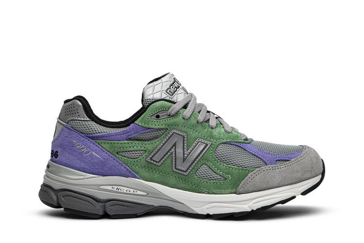 Stray Rats x New Balance 990v3 Made in USA 'Alternate' — Green/Grey/Purple