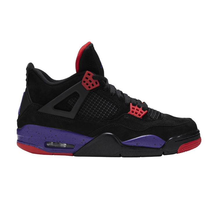 Air Jordan 4 Retro NRG 'Raptors - Drake Signature' — Black/University Red/Court Purple