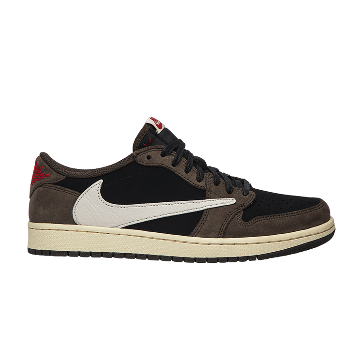 Travis Scott x Air Jordan 1 Low 'Mocha' — Black/Dark Mocha-University Red-Sail