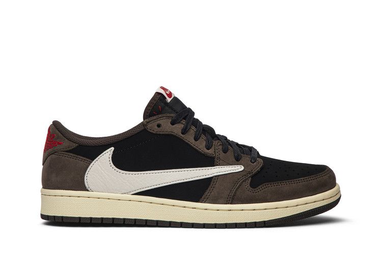 Travis Scott x Air Jordan 1 Low 'Mocha' — Black/Dark Mocha-University Red-Sail
